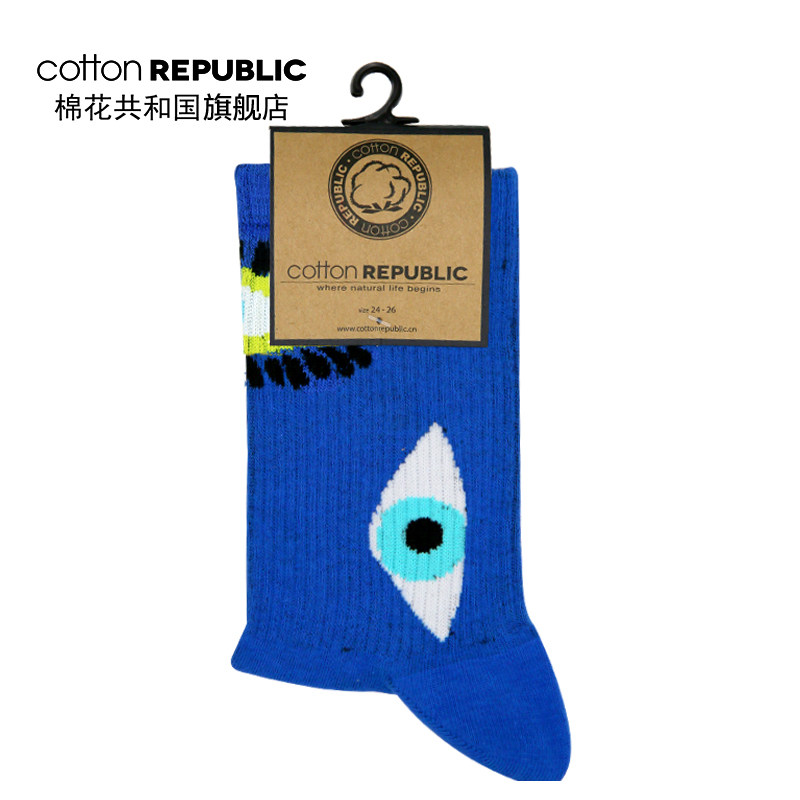 cotton republic男士休闲中筒袜 棉花共和国短袜/打底袜/丝袜/美腿袜