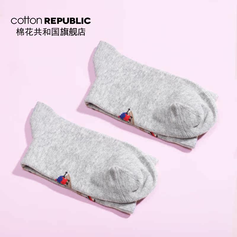 cotton republic女士2019中筒袜 棉花共和国短袜/打底袜/丝袜/美腿袜