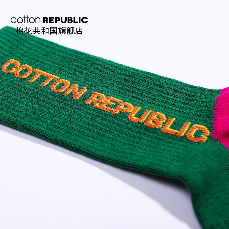 棉花共和国女士2019新款情侣中筒袜 棉花共和国短袜/打底袜/丝袜/美腿袜