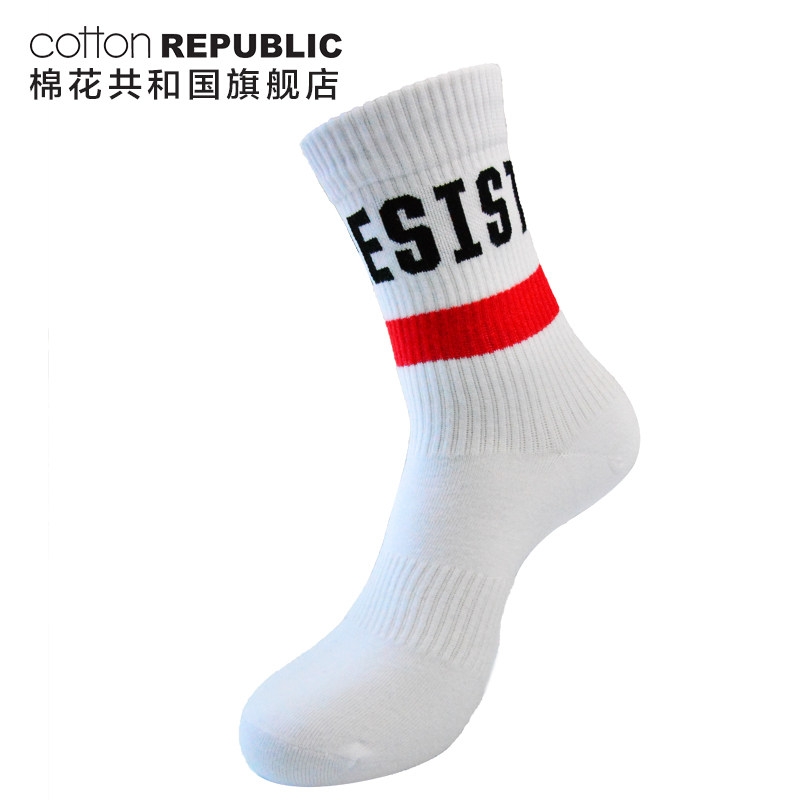 cotton republic男士字母潮男袜子 棉花共和国短袜/打底袜/丝袜/美腿袜