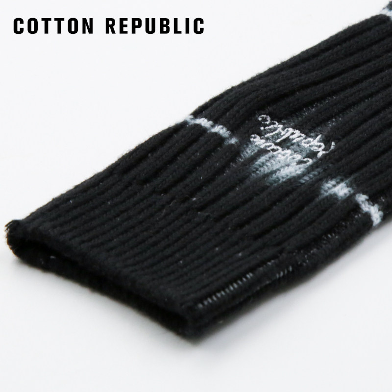 cotton republic中筒男士刺绣棉袜 棉花共和国短袜/打底袜/丝袜/美腿袜