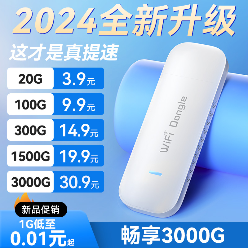 2024新款WiFi6】随身wifi无线移动wifi便携式热点网络免插卡三网全国通用车载宽带流量上网卡托智能路由器 - 图3