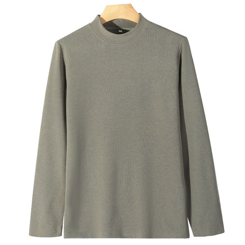 半高领打底衫女秋冬新款羊绒保暖内搭长袖t恤修身显瘦百搭上衣潮 - 图0