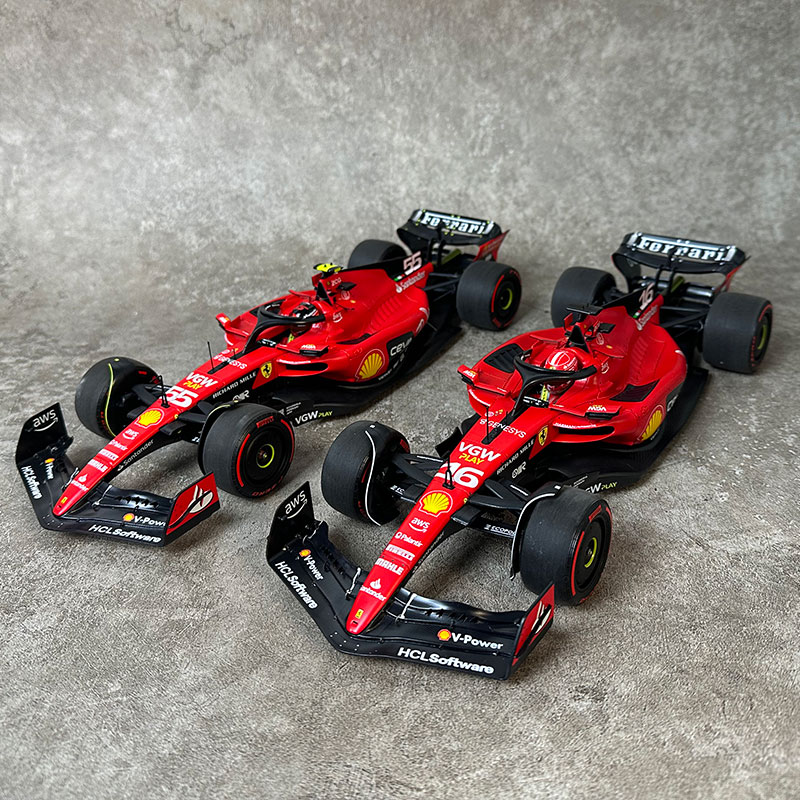 BBR 1:18 法拉利SF23 勒克莱尔塞恩斯 巴林站2023 合金F1赛车模型 - 图0