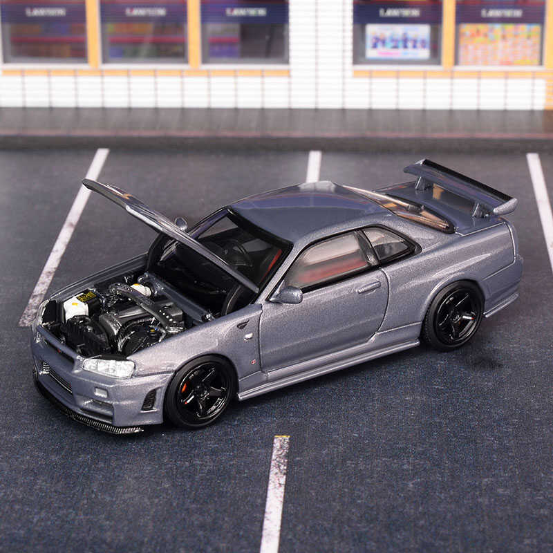 MH 1/64 尼桑Nissan GT-R (NISMO）R34 CRS VER 合金汽车模型 - 图1