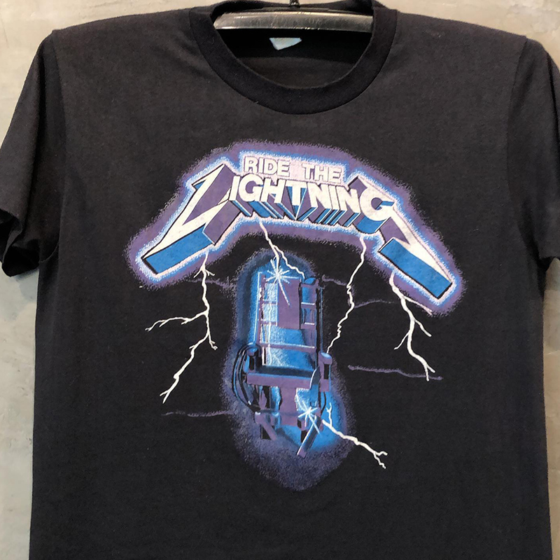 Metallica- Ride The Lightning乐队驾驭闪电摇滚hiphop短袖T恤男 - 图1