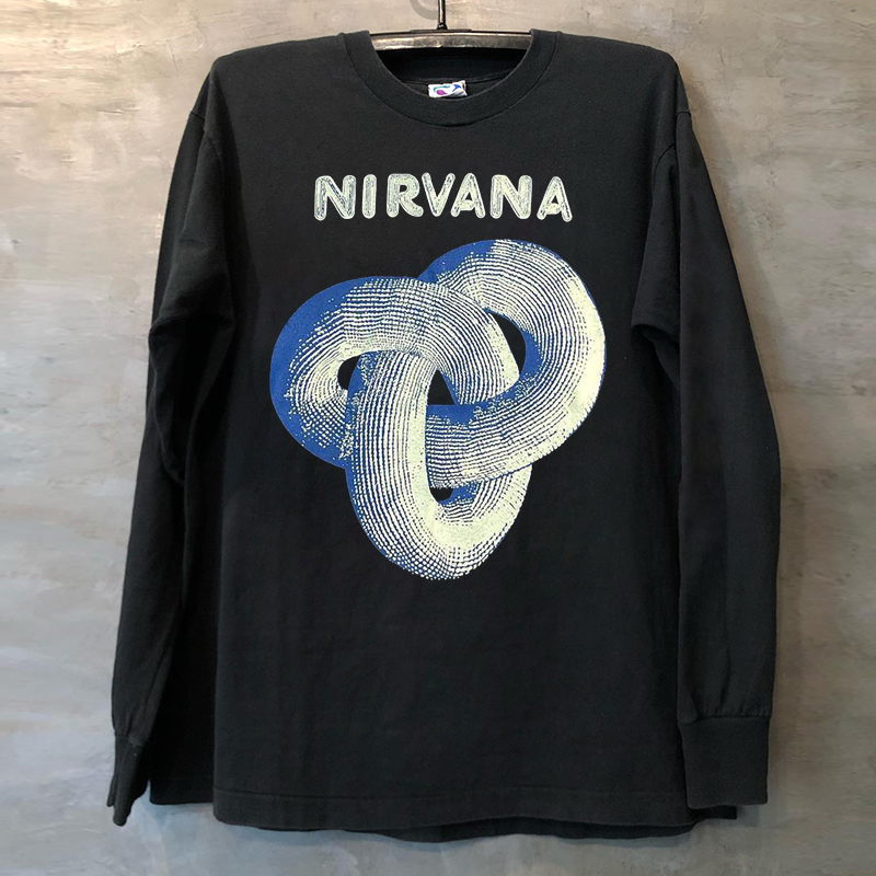 Nirvana涅盘天使摇滚乐队vintage美式复古男女短袖街头潮流T恤衫-图2