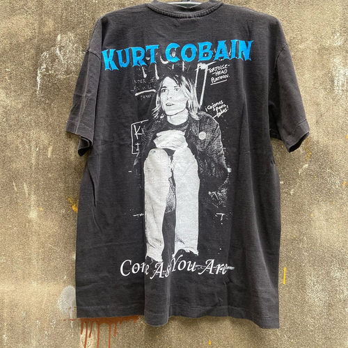 Kurt Cobain人像印花短袖T恤Cityboy西海岸质感潮牌重磅纯棉半袖 - 图0