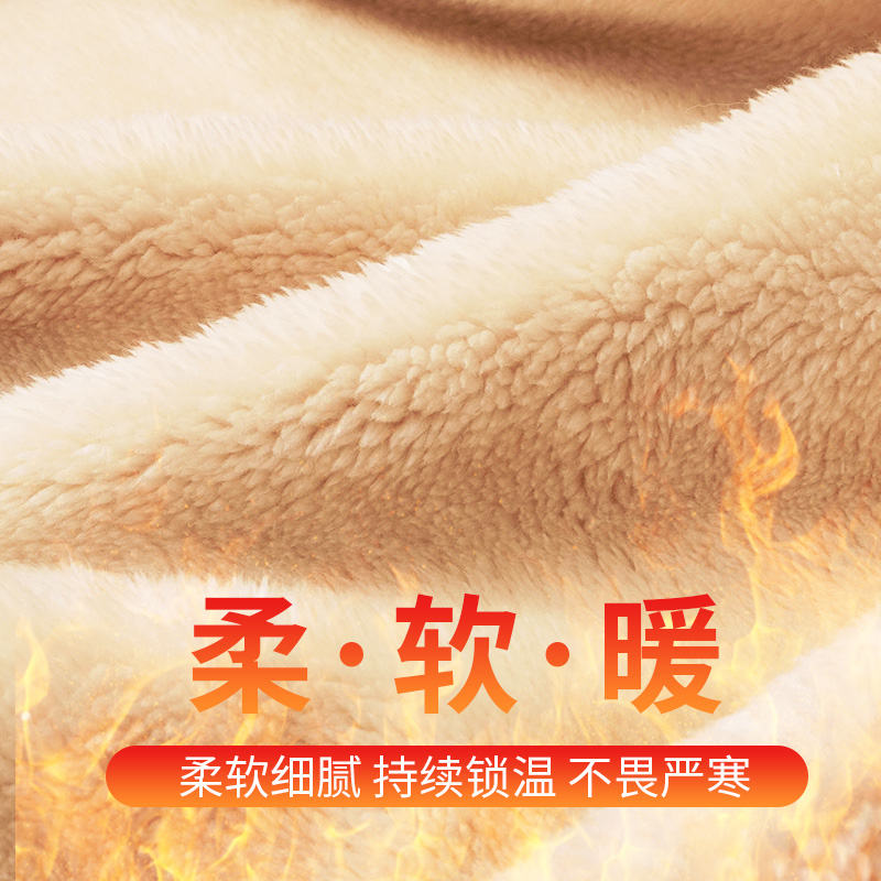 加绒裤子男款冬季2025新款青少年加厚保暖羊羔绒初中生休闲运动裤,淘宝优惠券,粉丝福利购,淘宝优惠卷