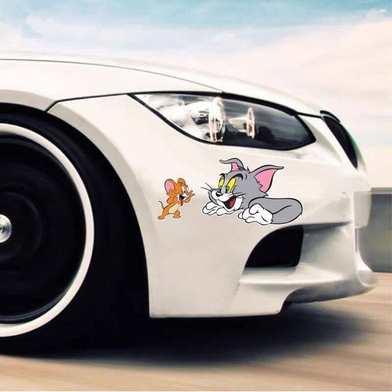 贴纸新年猫和老鼠车贴可爱鼠年装饰划痕遮挡立体卡通防水车贴,淘宝优惠券,粉丝福利购,淘宝优惠卷