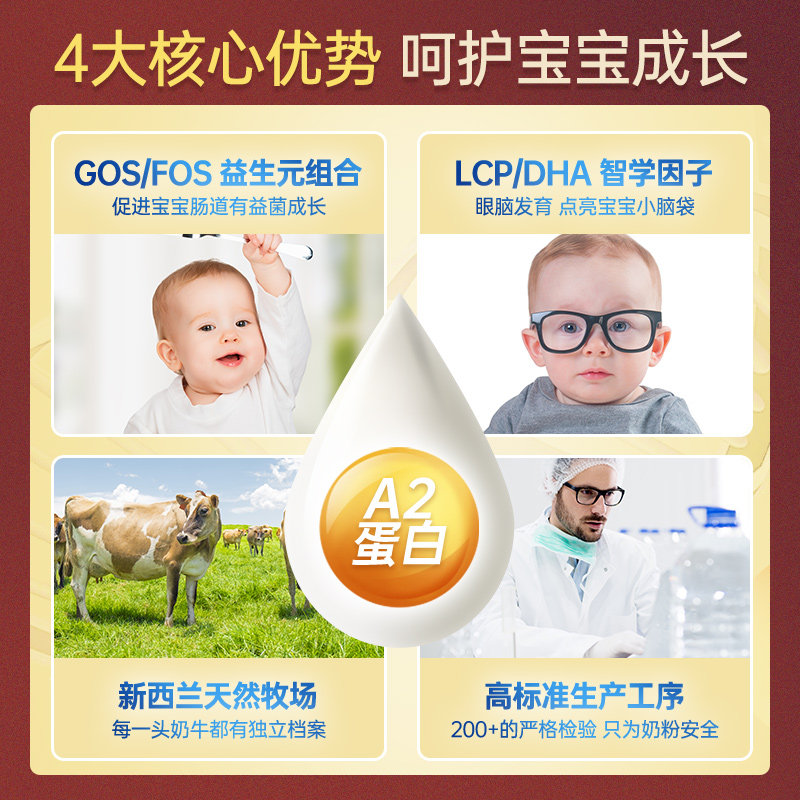 澳洲可瑞康a2 1段0-6个月牛奶粉 格兰国际海外婴幼儿牛奶粉