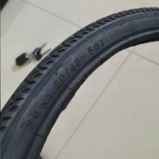 24寸弯梁轻便自行车轮胎朝阳40-507/24X1.50/24X1.5外胎内胎包邮