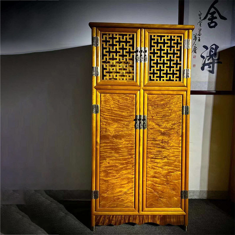 金丝楠木衣柜小叶桢楠实木储物柜仿古衣橱轻奢顶箱柜四门红木家具,淘宝优惠券,粉丝福利购,淘宝优惠卷