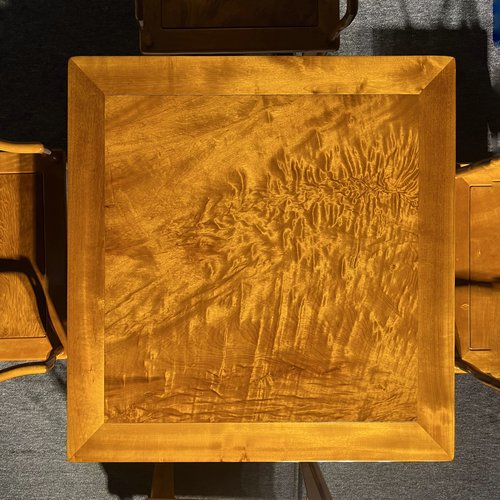 金丝楠木小叶桢楠独板家具四方桌家用中式客厅多功能边几阳台水波 - 图1