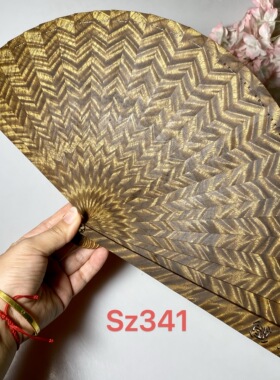 金丝楠木小叶桢楠复古木质折扇工艺品花纹装饰扇收藏实用高级礼盒