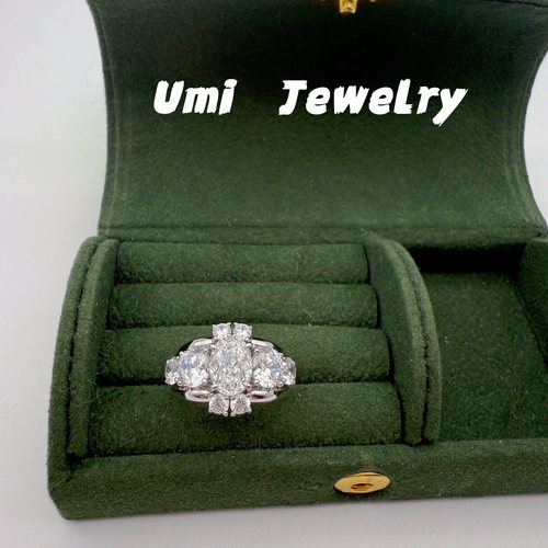 UMI家·轻珠宝/S925银镀k金·三生三世鸽子蛋戒指时尚高级轻奢感 - 图3