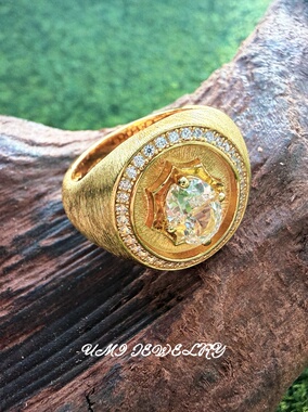 UMI【印章】S925银镀k金·意大利拉丝印章复古高级感轻奢小众戒指