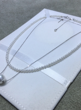 经典时尚简约百搭款baby母贝珠项链4-5mm白色正圆强光