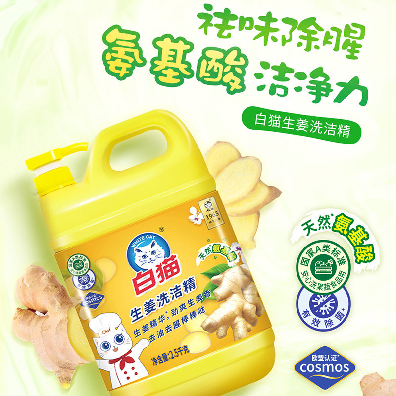 白猫红茶洗洁精去油生姜精华洗碗清洁剂大桶焕亮如新清洗剂家用,淘宝优惠券,粉丝福利购,淘宝优惠卷