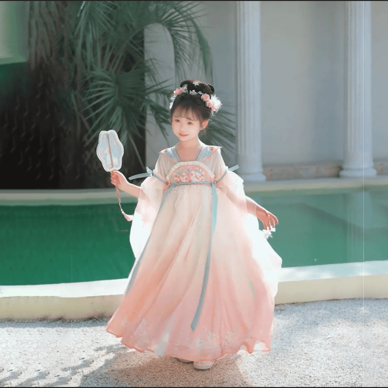 中秋玉兔女童汉服连衣裙春夏儿童古风超仙襦裙唐装公主裙演出服秋,淘宝优惠券,粉丝福利购,淘宝优惠卷