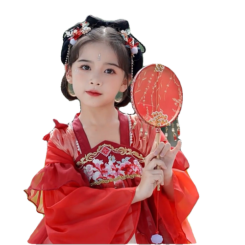 中秋女童汉服春秋中国风新款儿童装超仙古装春款女孩古风唐装裙子 - 图3