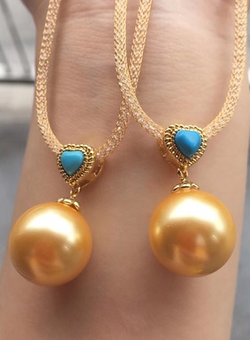 毛衣链水晶项链配16mm强光正圆妈