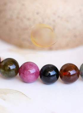 天然糖果色巴西碧玺弹力手链