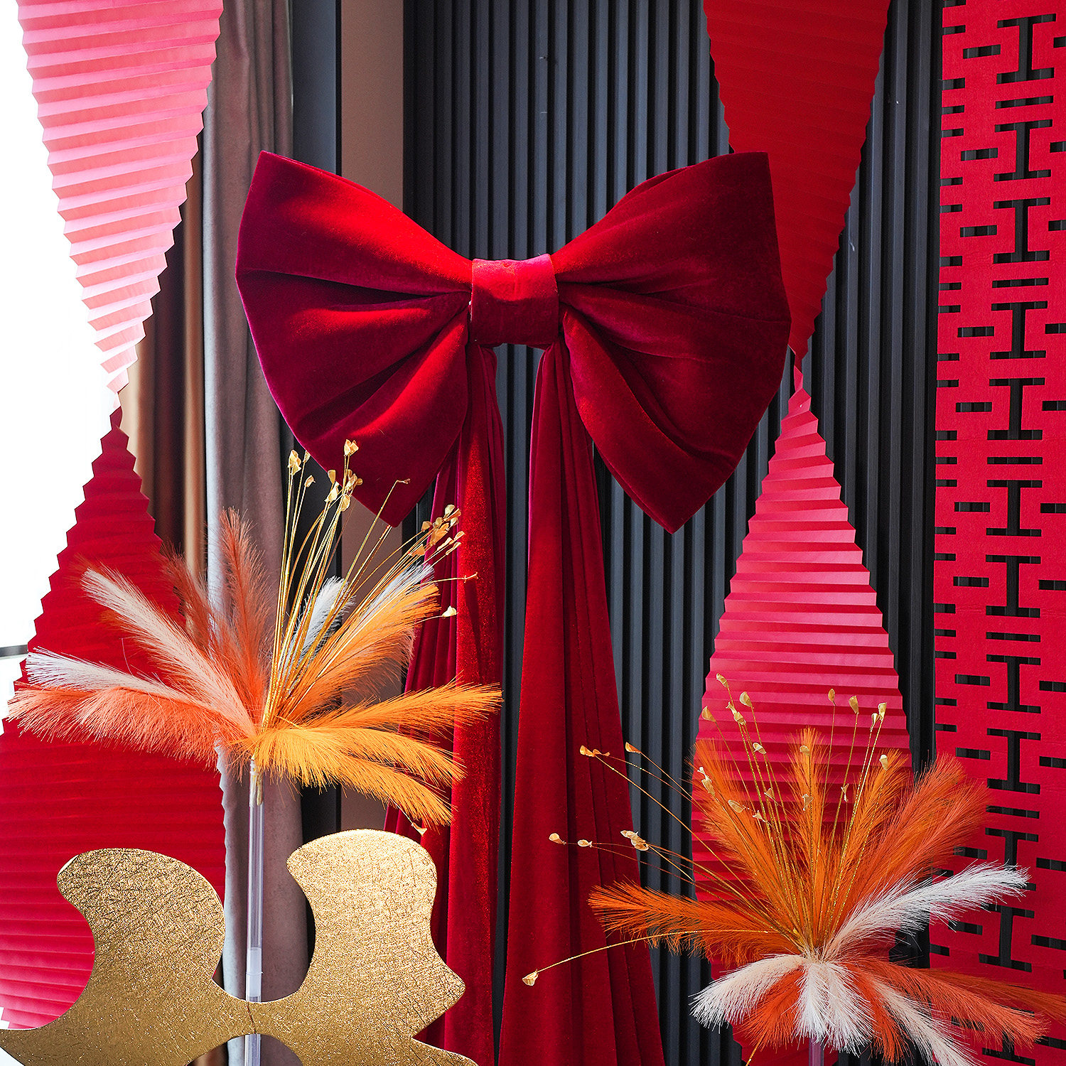 婚房布置结婚新房女方婚礼订婚宴喜字大号蝴蝶结氛围背景装饰套装,淘宝优惠券,粉丝福利购,淘宝优惠卷