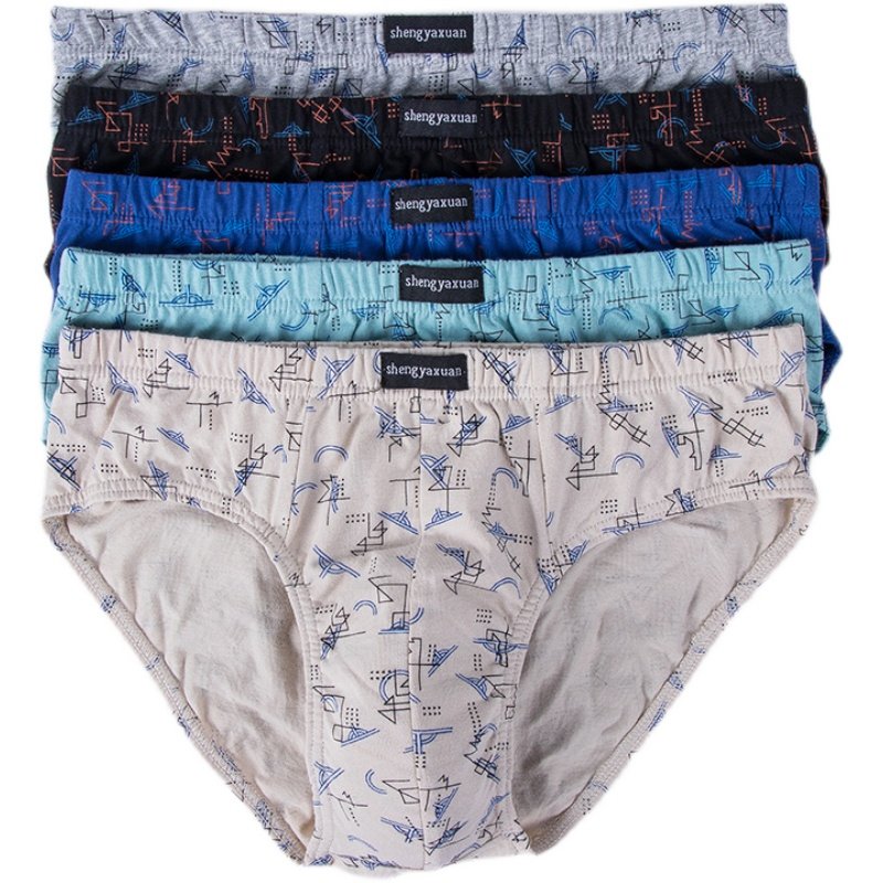 男士纯棉三角裤花裤全棉内裤印花三角中腰男底裤全棉红色男内衣,淘宝优惠券,粉丝福利购,淘宝优惠卷