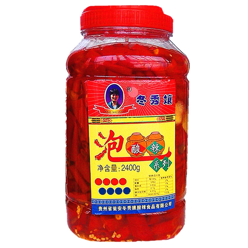 泡椒贵州特产冬秀泡椒酸辣椒2400克冬秀娘泡酸辣椒炒菜商用批,淘宝优惠券,粉丝福利购,淘宝优惠卷
