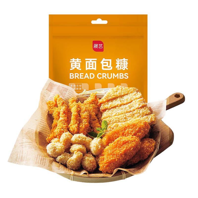 展艺黄面包糠家用小包装脆皮炸鸡裹粉油炸香酥南瓜饼鸡排用原料 - 图3