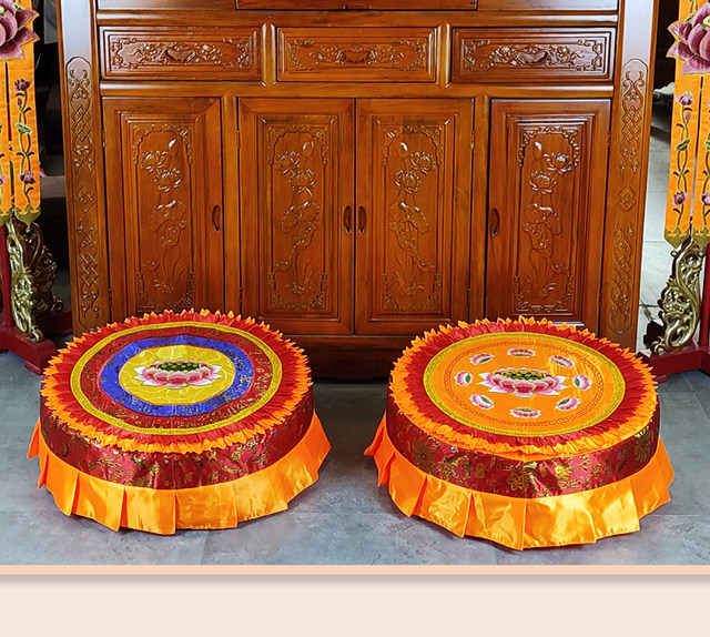 Worship mat household round cover nine-pin lotus