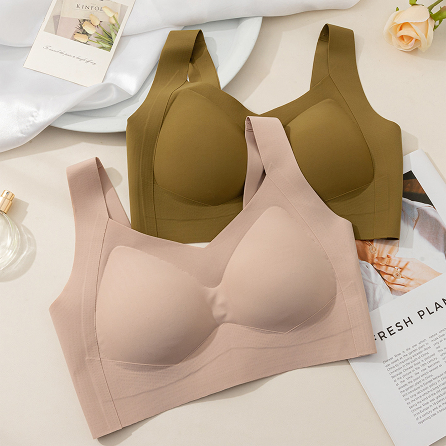 大码内衣女胖mm200斤乳胶聚拢收副乳防下垂运动薄款无痕美背文胸