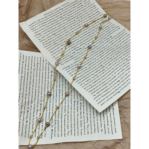 施家珍珠项链女款2025新款轻奢小众高级感锁骨链 - 图0