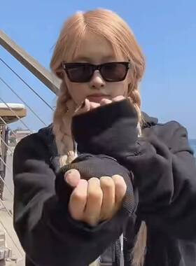 朴彩英rose同款太阳眼镜方框墨镜