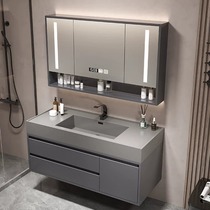 Light Extravagant Rock Integrated Bath Cabinet Combined Hand Wash Washbasin Wash Bench Modern Brief Toilet Bathroom Suit