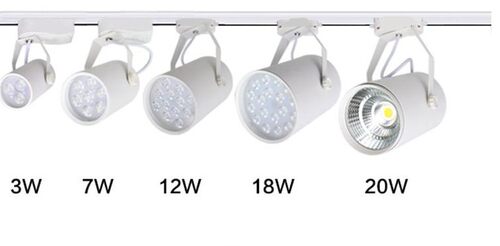 led轨道灯cob导轨射灯3w5w7w9w12w18w20w服装店明装吸顶式天花灯 - 图1