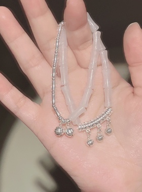 s925银竹节古风手链原创手作