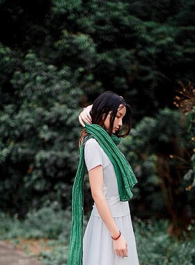 超长馨桔春秋冬文艺女围巾