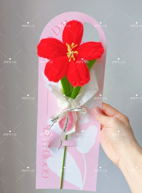 纯手工扭扭棒花束(成品，非材料包)十送手提袋 满100包邮
