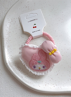 新款儿童可爱卡通动物兔子猫咪发圈女童不伤发头绳扎马尾皮筋发绳