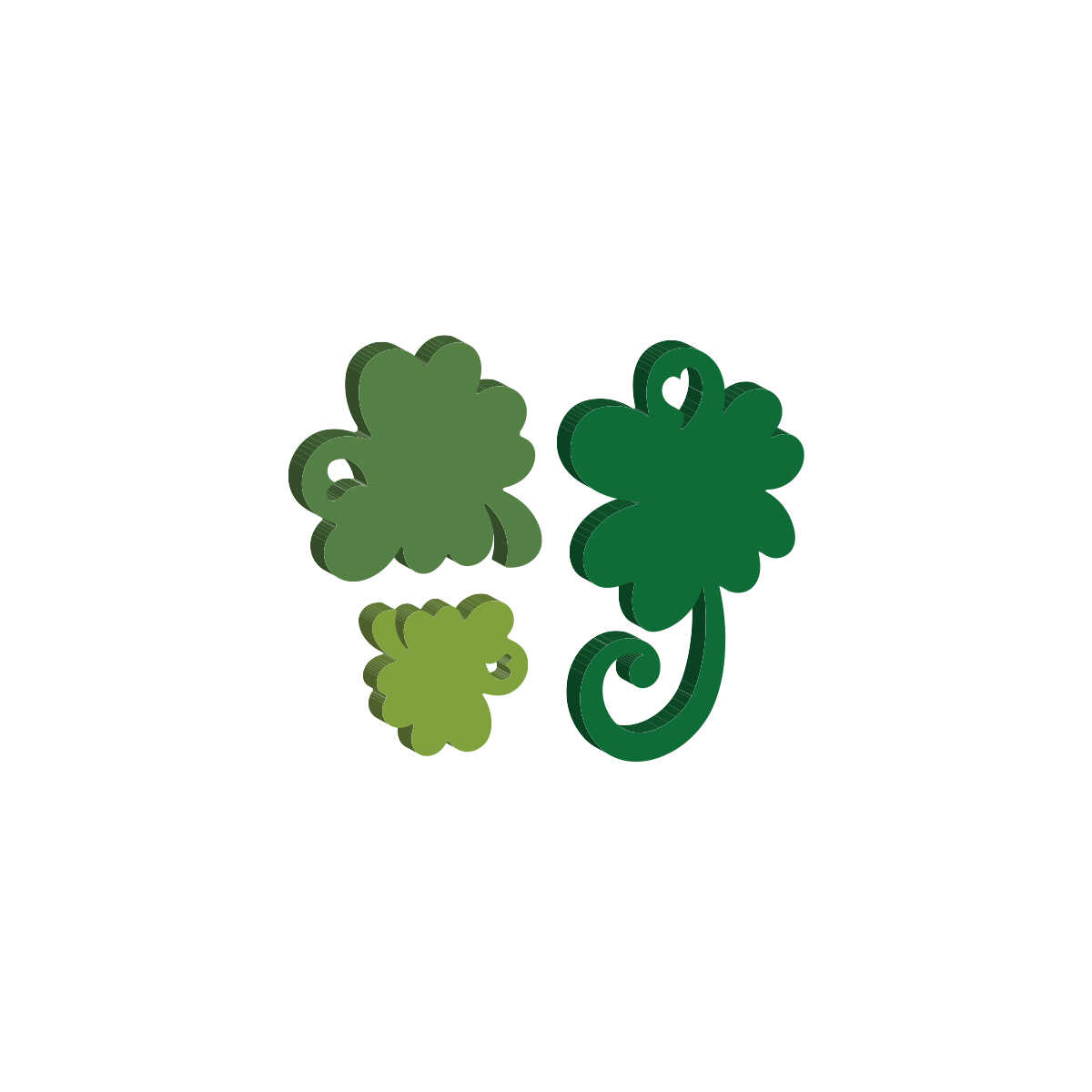 doubleD自制硅胶模具幸运爱心镂空吊坠挂件配饰钥匙扣配件 - 图2