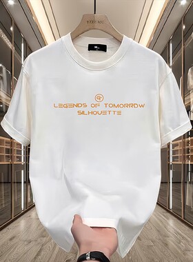 品牌外贸~剪标奥特莱斯专柜国潮时尚纯棉短袖t恤男女同款痞帅上衣