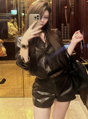 Jinelle 复古休闲百搭牛皮真皮金色马蹄扣细腰带