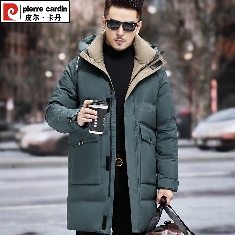 皮尔卡丹2025冬季新款男士羽绒服中长款外套休闲加厚保暖连帽羽绒,淘宝优惠券,粉丝福利购,淘宝优惠卷