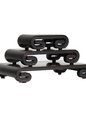 金匠大作书卷摆件底座奇石盆栽文玩托架花瓶长方形实木复古底座红