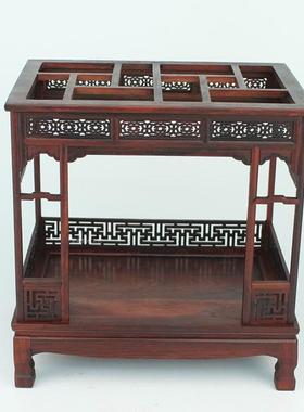 金匠大作红木质雕工艺品明清微型缩中式小家具模型红酸枝架子床底