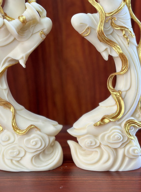 金匠大作果雕刻敦煌飞天仕女中式古典摆件家居桌面工艺品玄关装饰