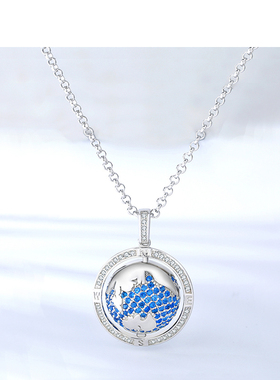 小众原创设计风情侣地球仪吊坠