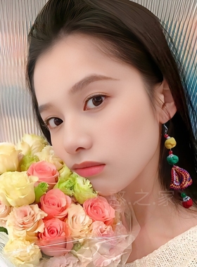 张婧仪同款耳环红色布艺耳饰耳钉耳坠耳钩耳坠2024秋冬新款女饰品